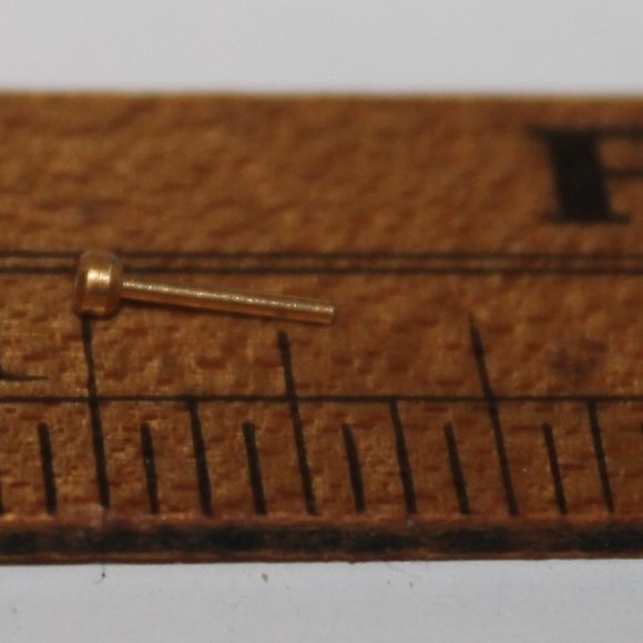 New 14K Gold Genuine Nose Stud Ring w Diamond CZ Stone - Picture 4 of 8